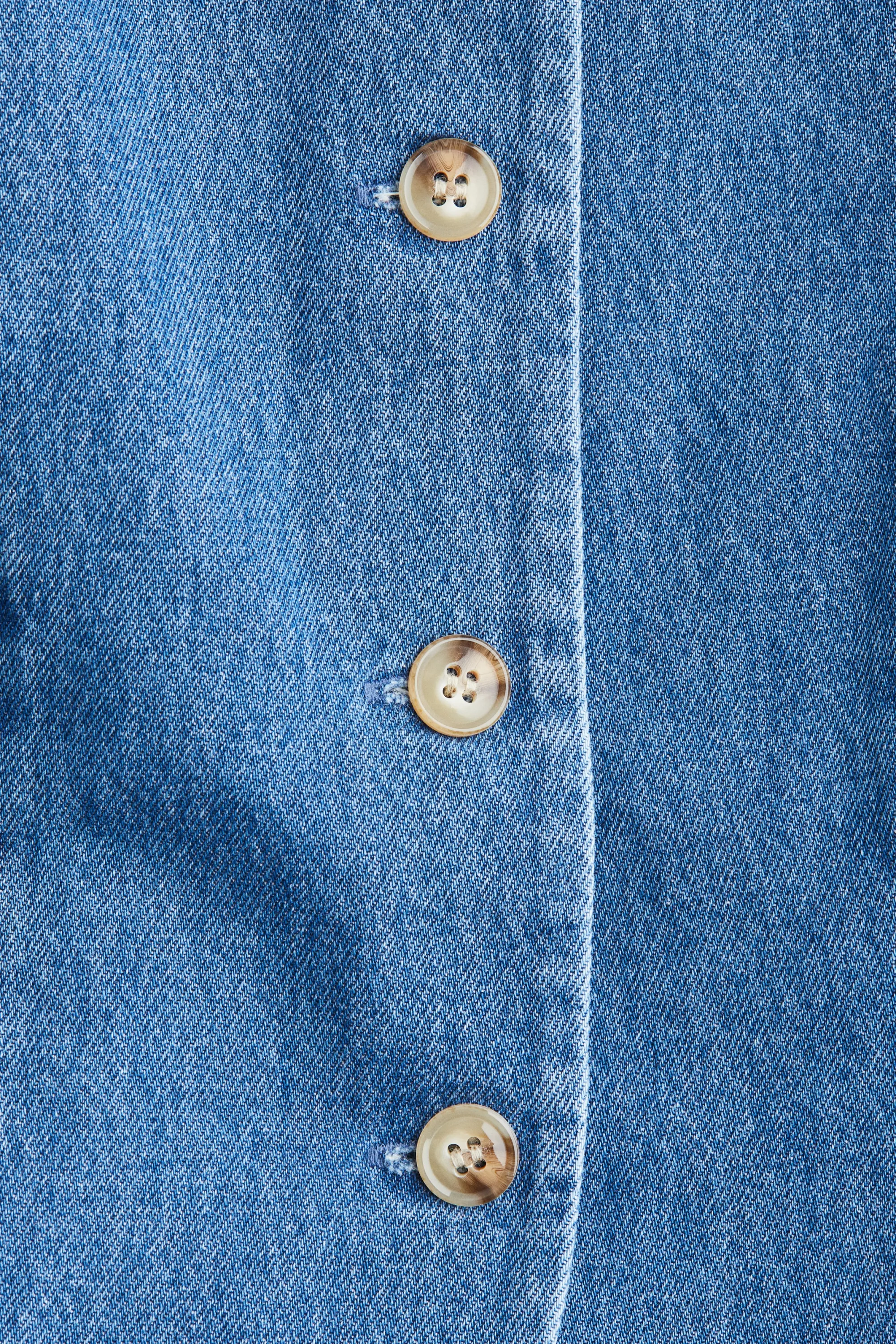 Tailored denim waistcoat - Bleu denim
