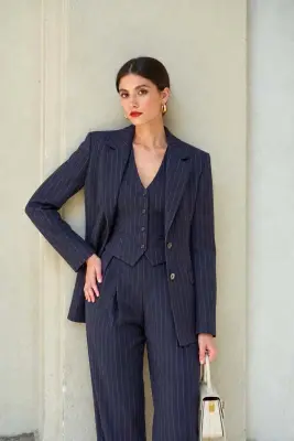Adelia Striped Pants - Navy stripes — photo 6