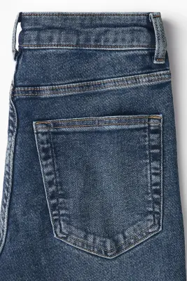 Flared High Jeans - Bleu denim — photo 4
