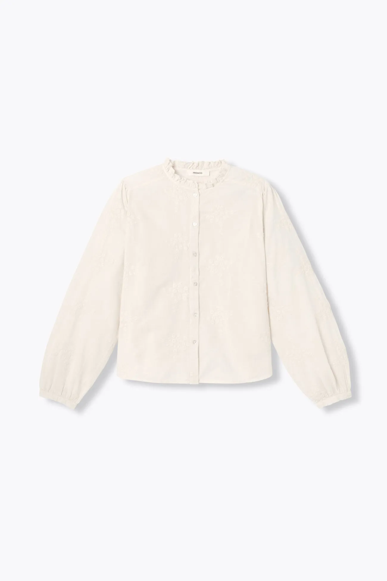 Chemise en cotonnade brodée