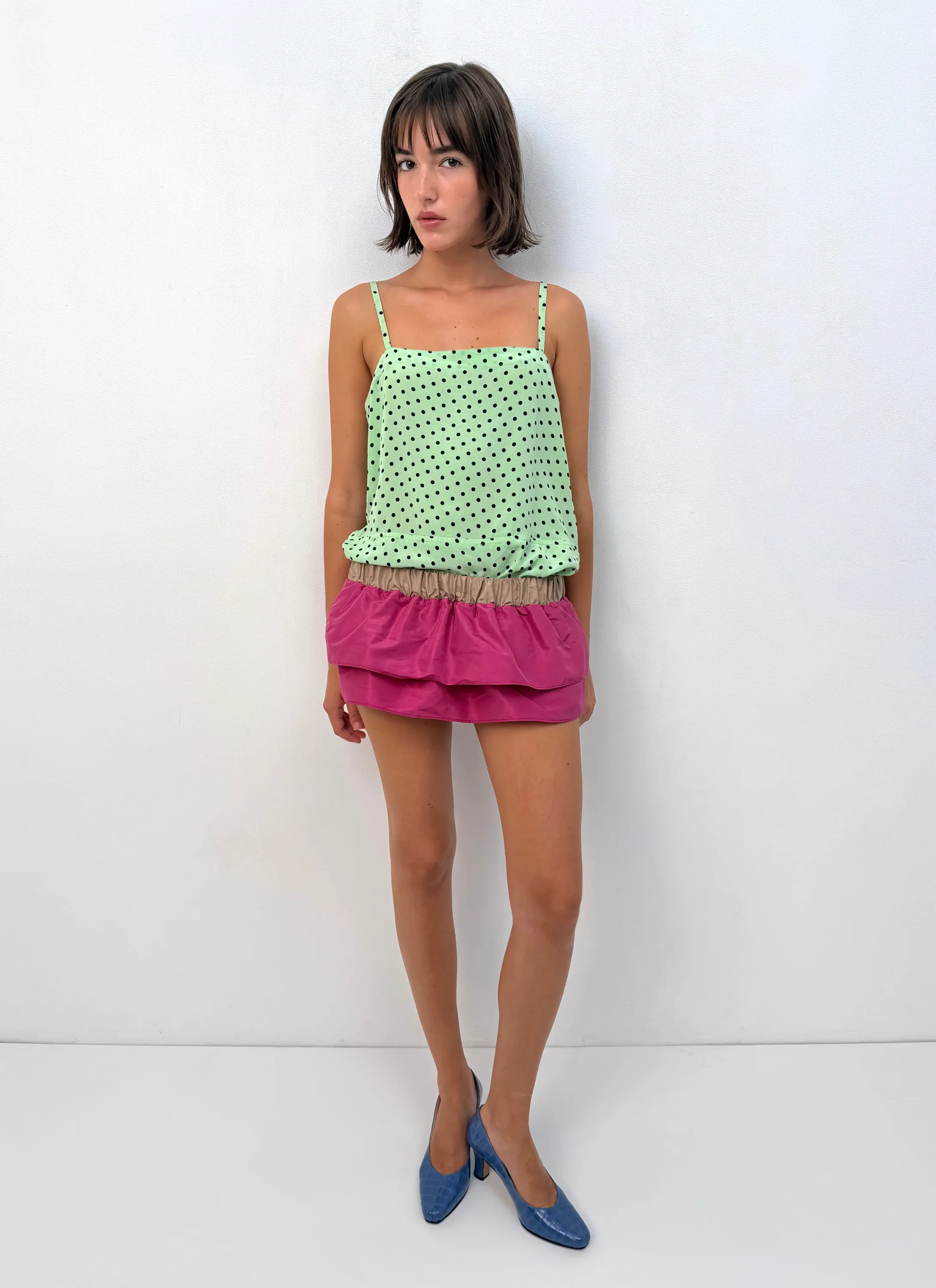 Silk Ruffled Skirt