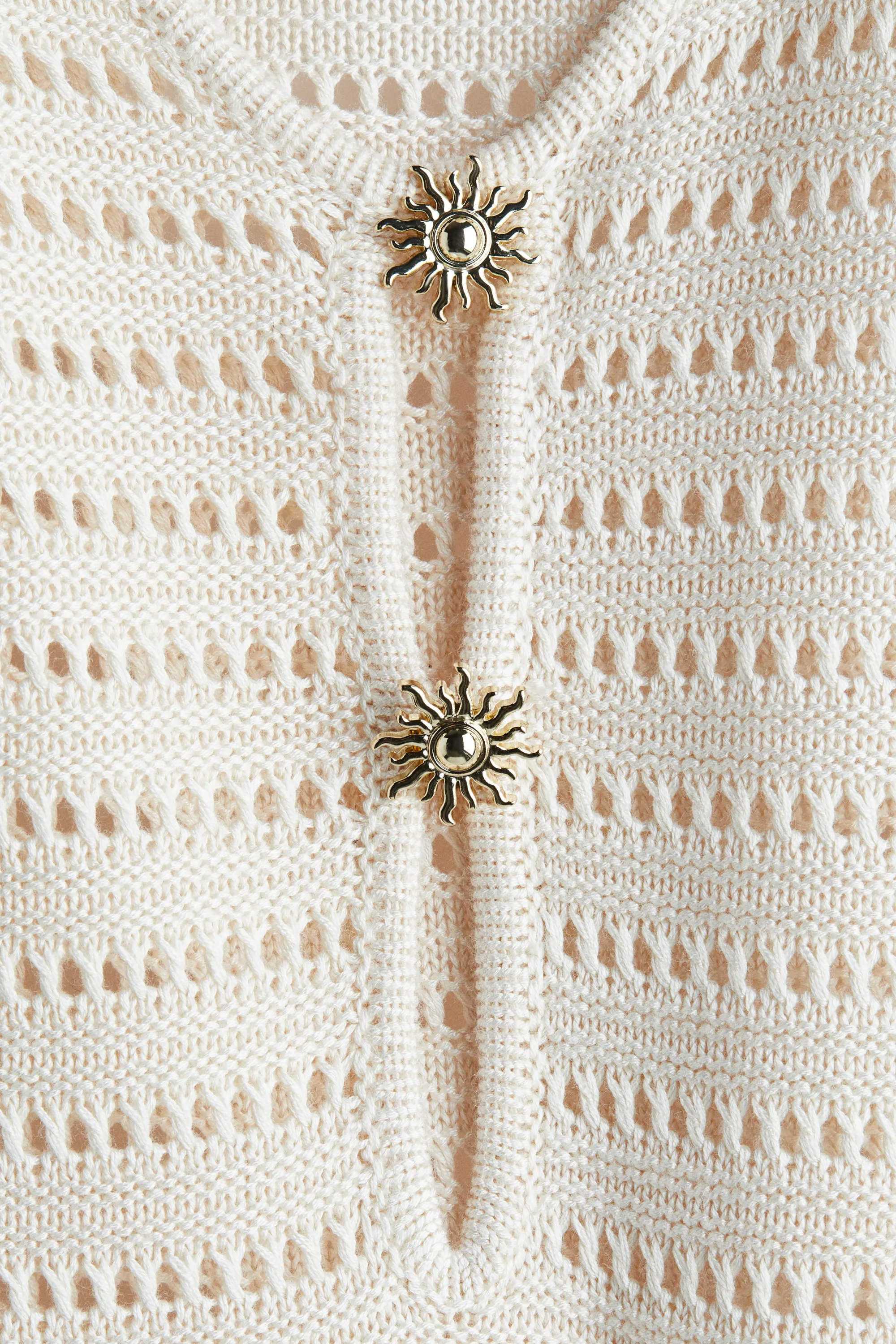 Robe façon crochet - Cream