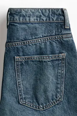 Barrel High Waist Jeans - Bleu denim foncé — photo 5