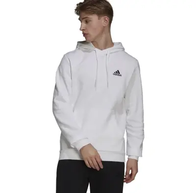 ADIDAS SWEAT CAPUCHE Blanc GRANDE LONGUEUR — photo 3
