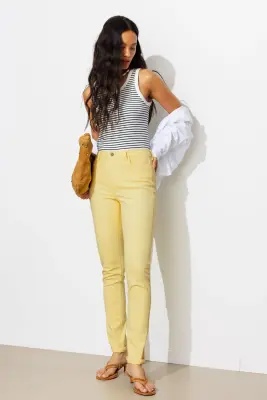 Pantalon slim en toile Femme — photo 2