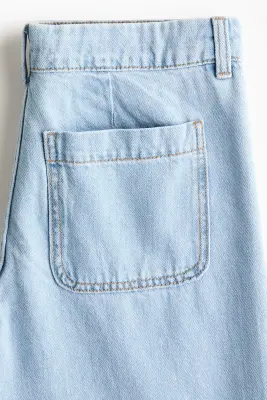 Wide Regular Waist Jeans - Bleu denim clair — photo 4