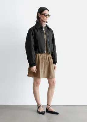 Veste style bomber courte - Noir — photo 5