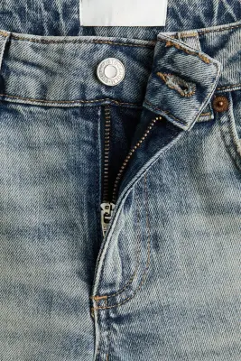 Slim Straight Low Waist Jeans - Light denim blue — photo 1