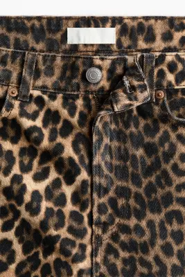 Short Bermuda en denim - Beige/imprimé léopard — photo 3