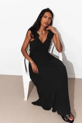 Robe longue à volants Femme — photo 4