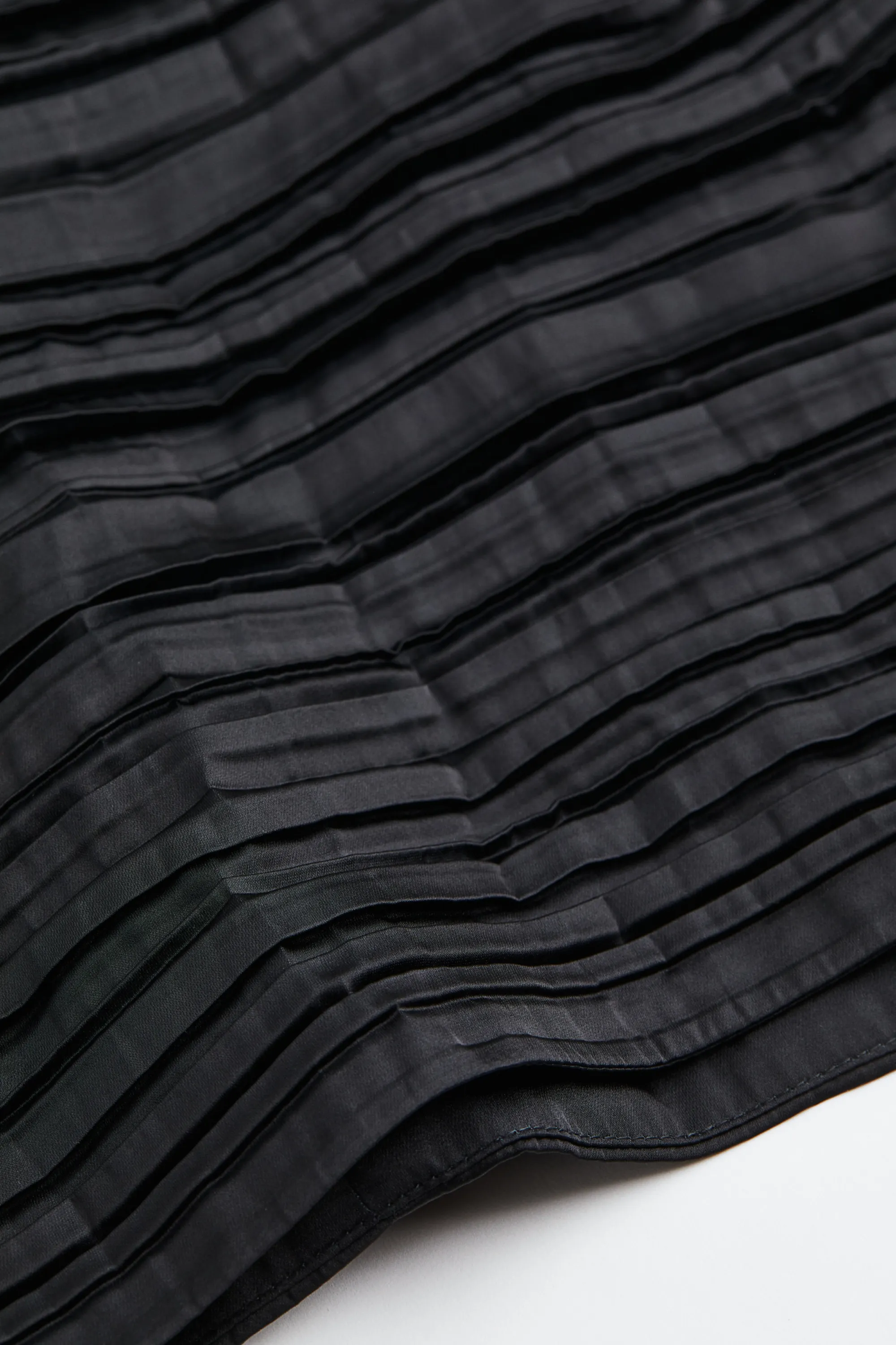 Robe moulante plissée - Noir