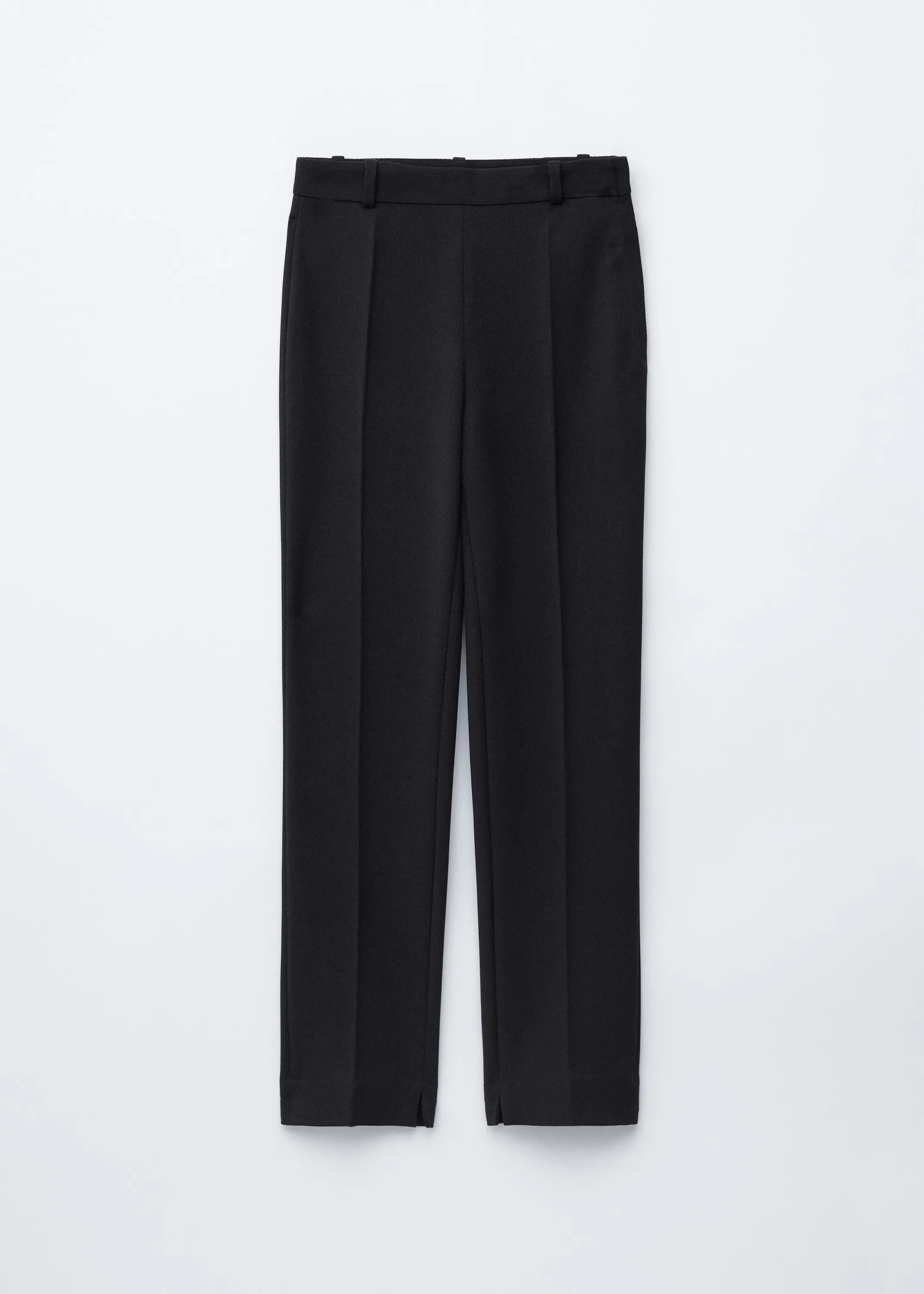 Pantalon ajusté à plis marqués - Noir
