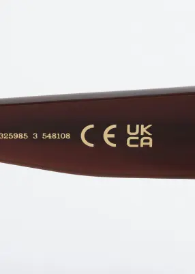 Lunettes de soleil à monture ovale - Marron Clair — photo 4