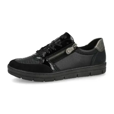 Baskets Remonte D5831-04 Noires - Lacets Grande Pointure Femme — photo 1