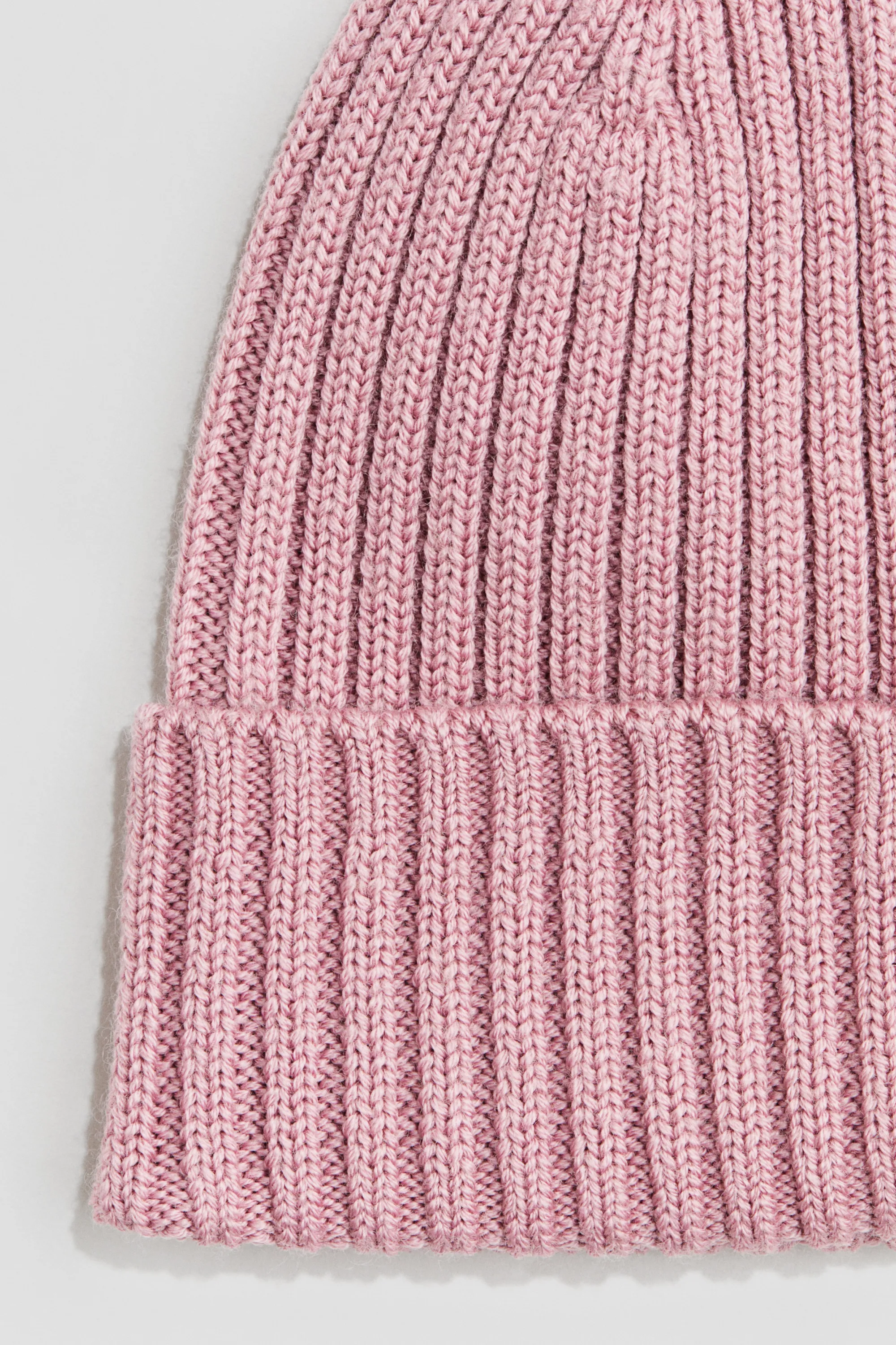 Bonnet en laine - Rose clair