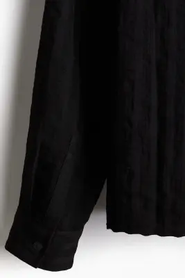 Chemise Regular Fit en tissu jacquard - Noir — photo 2