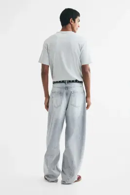 Baggy Barrel Jeans - Gris denim clair — photo 2