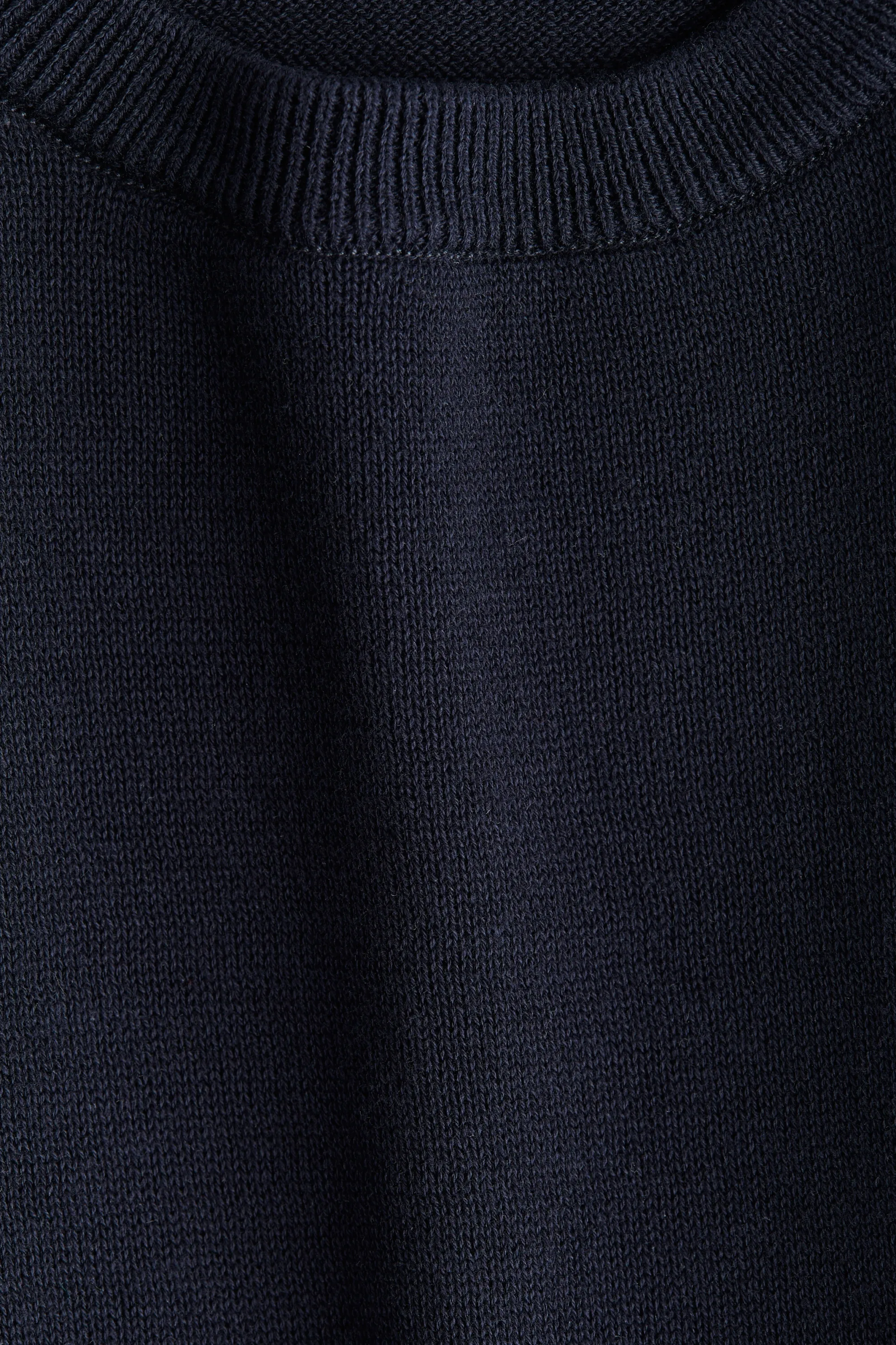 Pull en coton - Bleu marine