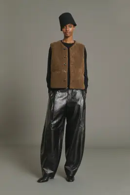 BLOUSON FUSIL MARRON — photo 4