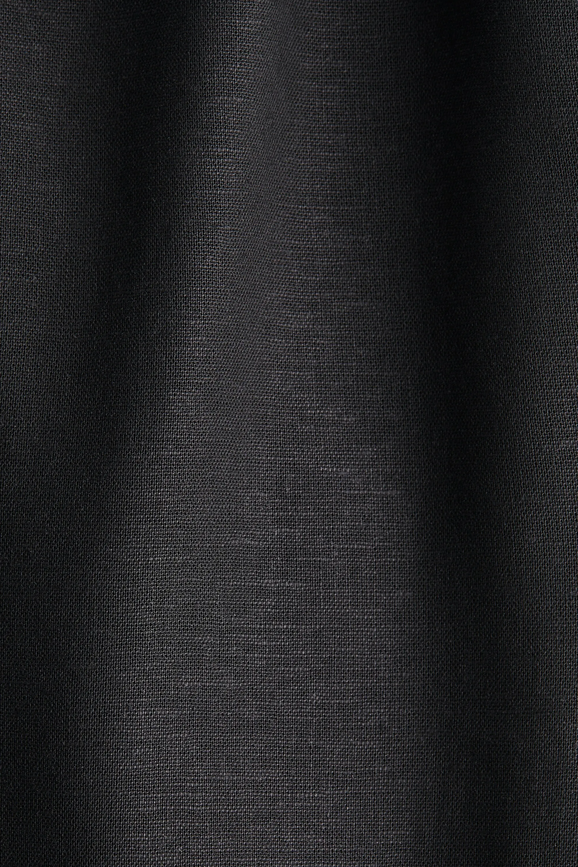 Robe à bretelles fines en lin mélangé - Noir