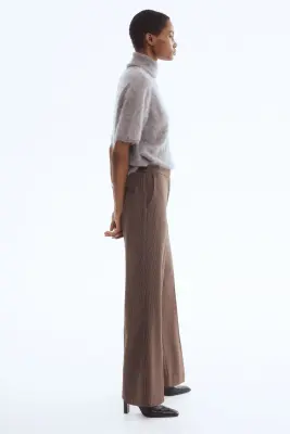 Pantalon bootcut - Beige/motif pied-de-poule — photo 2