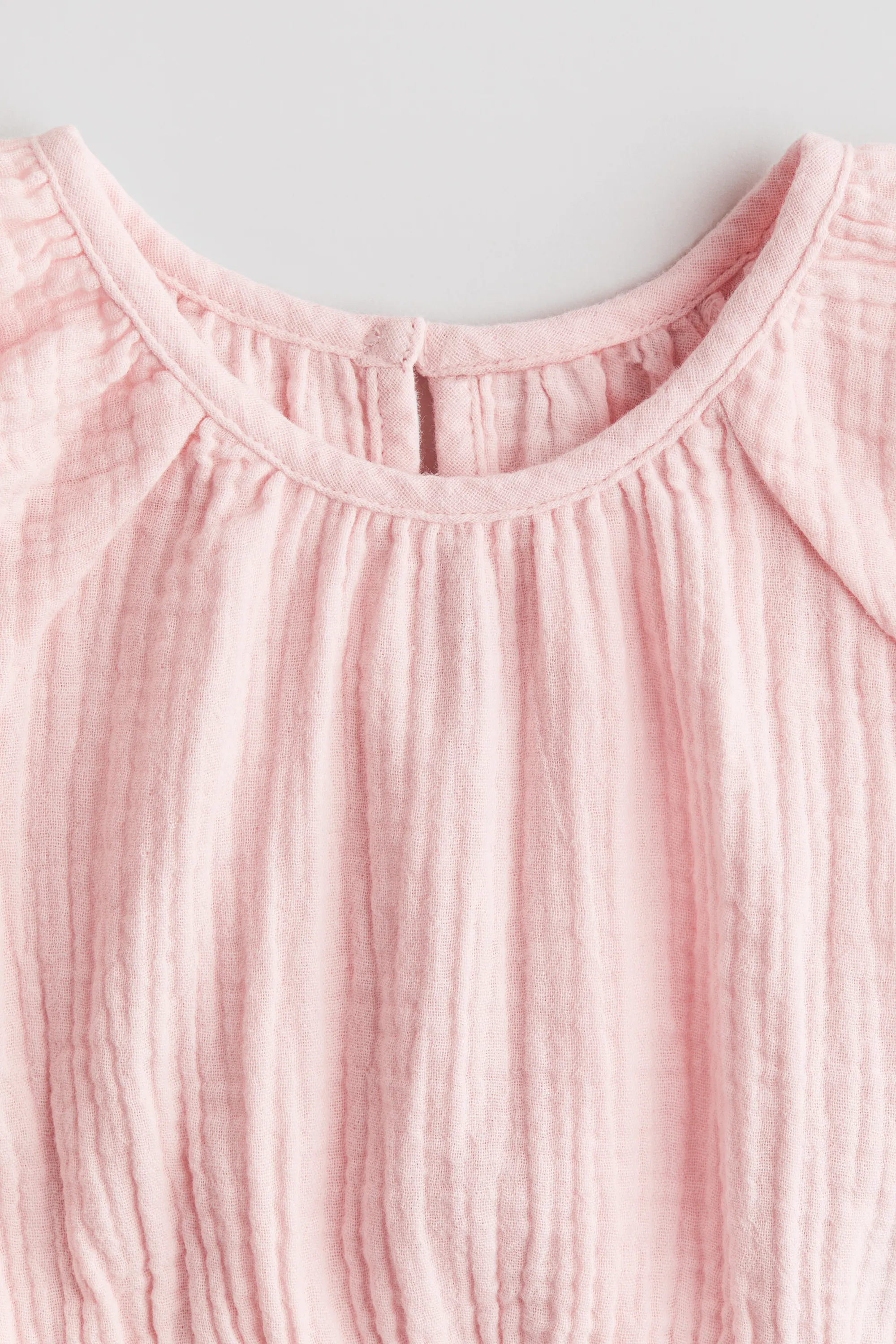Top en mousseline de coton - Rose clair