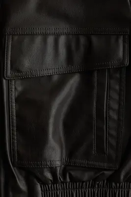 Veste en tissu enduit - Marron foncé — photo 5
