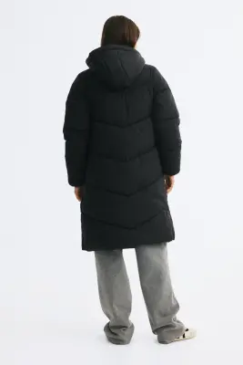 Longue doudoune oversize - Noir — photo 4