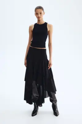 Jupe à étages - Noir — photo 1