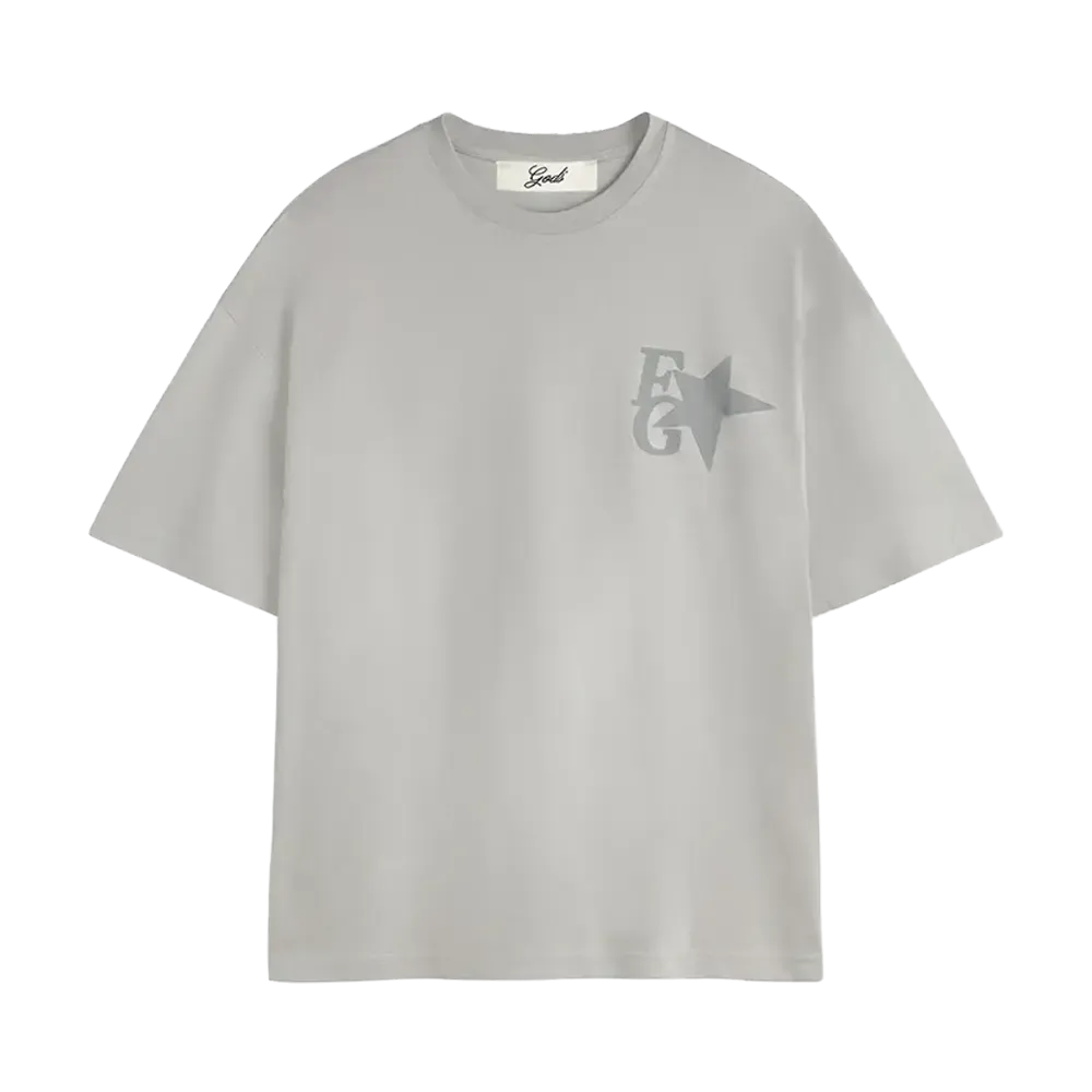 Fakegods Star Boxy Tee Light Grey