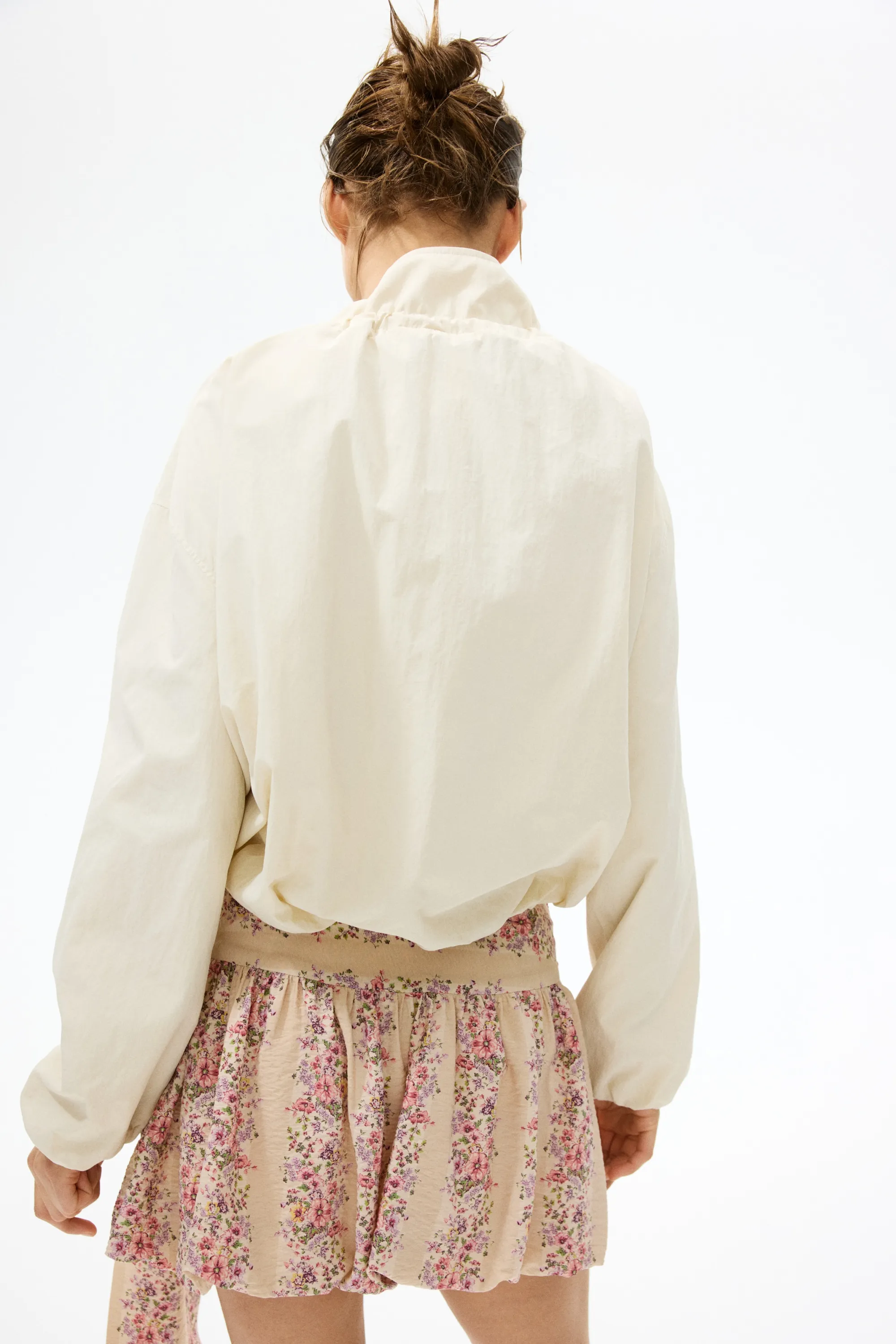 Jupe à effet boule avec détail à nouer - Rose ancien clair/fleuri