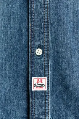 Chemise Relaxed Fit en denim - Bleu denim — photo 5