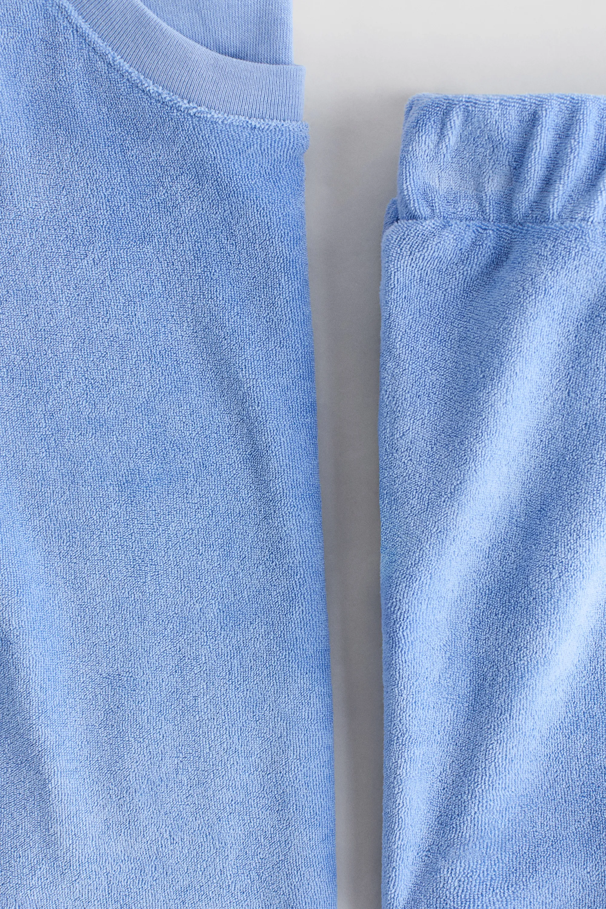 Ensemble 2 pièces en tissu éponge - Bleu