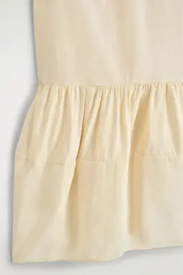 ROBE COURTE À PANNEAUX - JAUNE BEURRE — photo 4