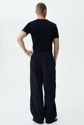 Pantalon de survêtement Loose Fit en nylon - Noir — photo 4