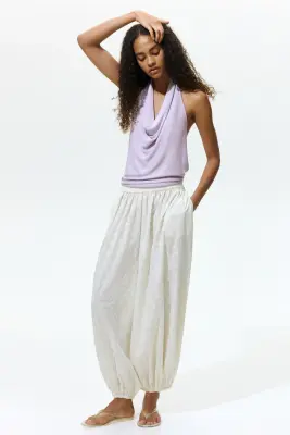 Top dos nu en maille fine - Lilas — photo 2