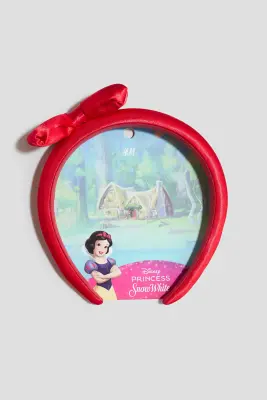 Serre-tête avec nœud - Rouge/Blanche-Neige — photo 2