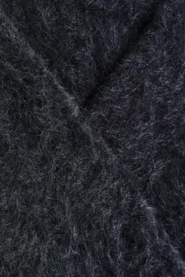 ÉCHARPE TRIANGLE EN PUR CACHEMIRE BROSSÉ - GRIS FONCÉ — photo 3
