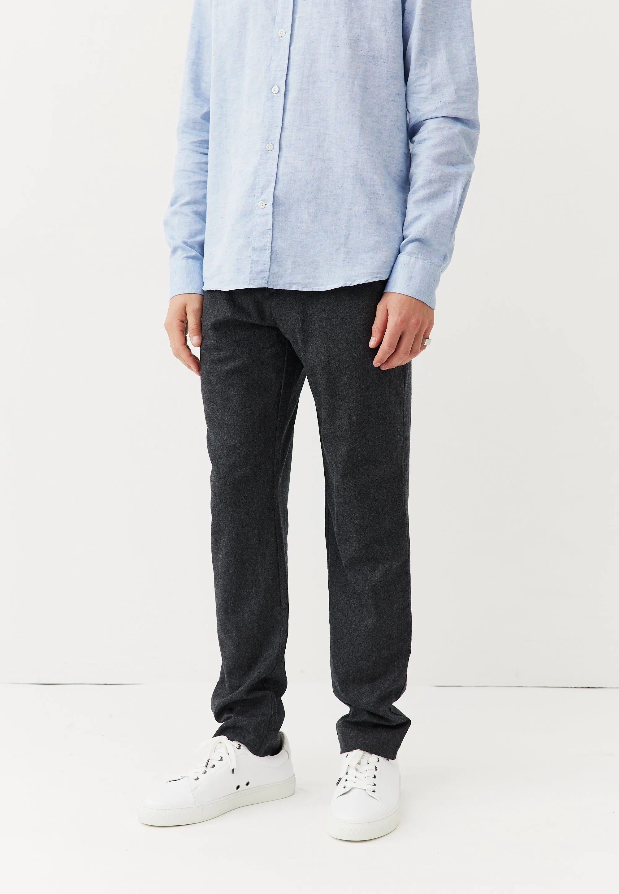 Le pantalon en flanelle - Gris anthracite