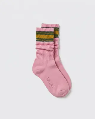 Chaussettes Haka rose et écru — photo 3