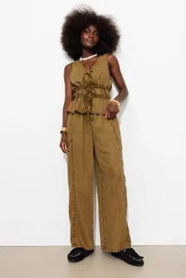 Pantalon large en lyocell — photo 4