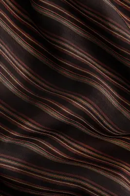 Top croisé en tissu jacquard - Marron foncé/orange vif — photo 4