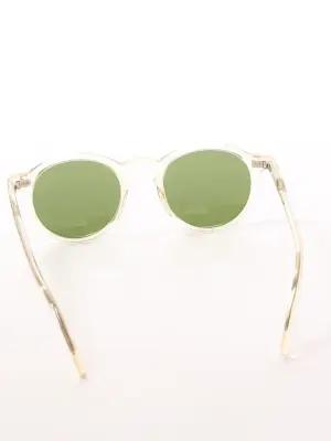 Lunettes de soleil MILTZEN SUN rondes jaune pâle FLESH verres vert bouteille Prix boutique 355€ — photo 4