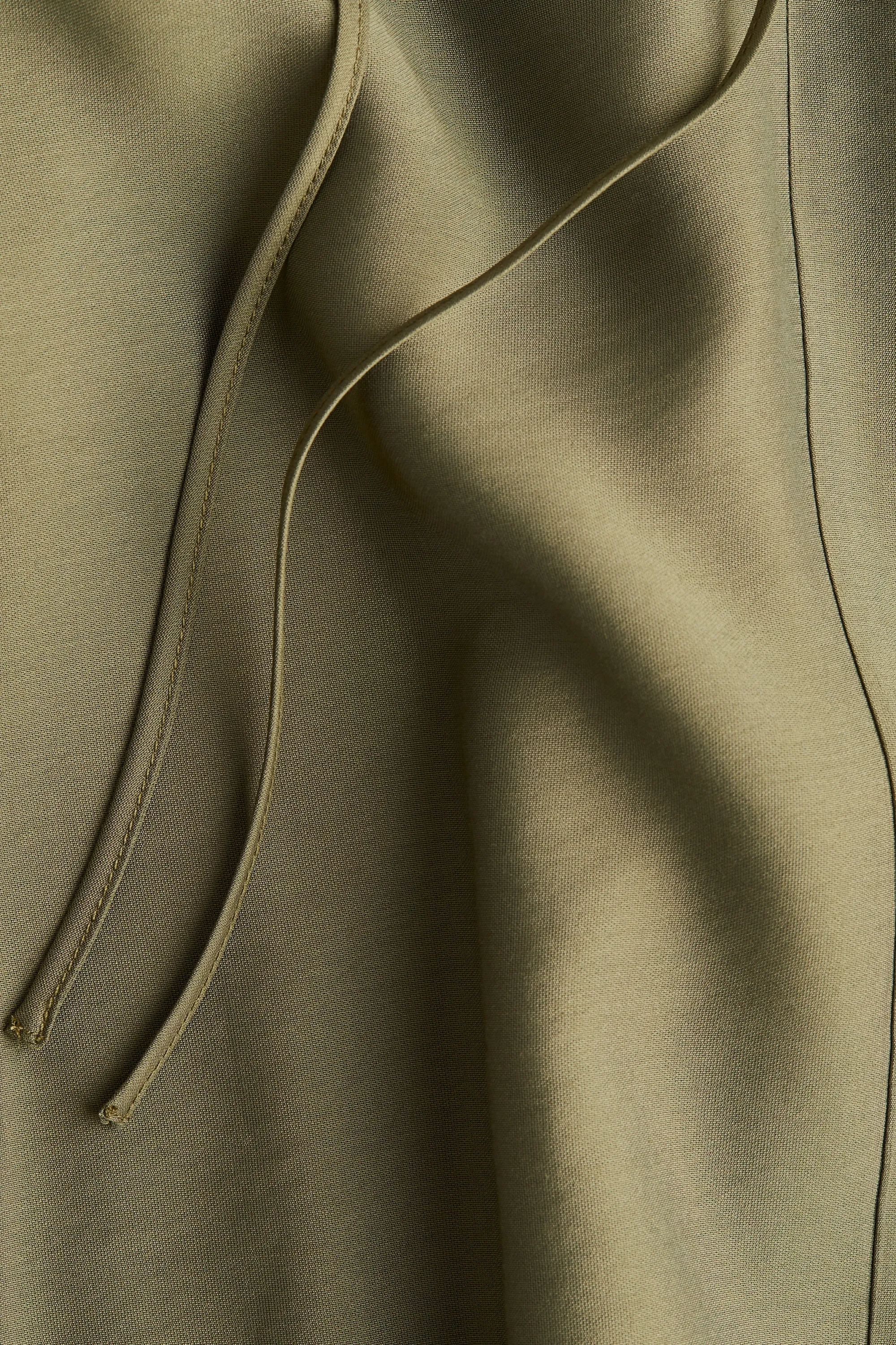 Blouse à manches ballon - Vert kaki foncé