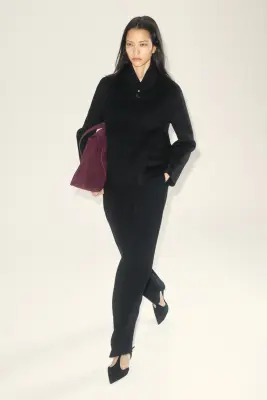 VESTE STRUCTURÉE EN LAINE DOUBLE FACE - NOIR — photo 5