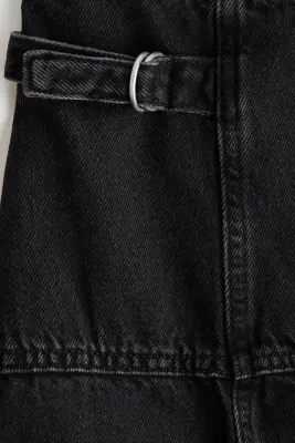 Jupe évasée en denim - Noir denim — photo 4