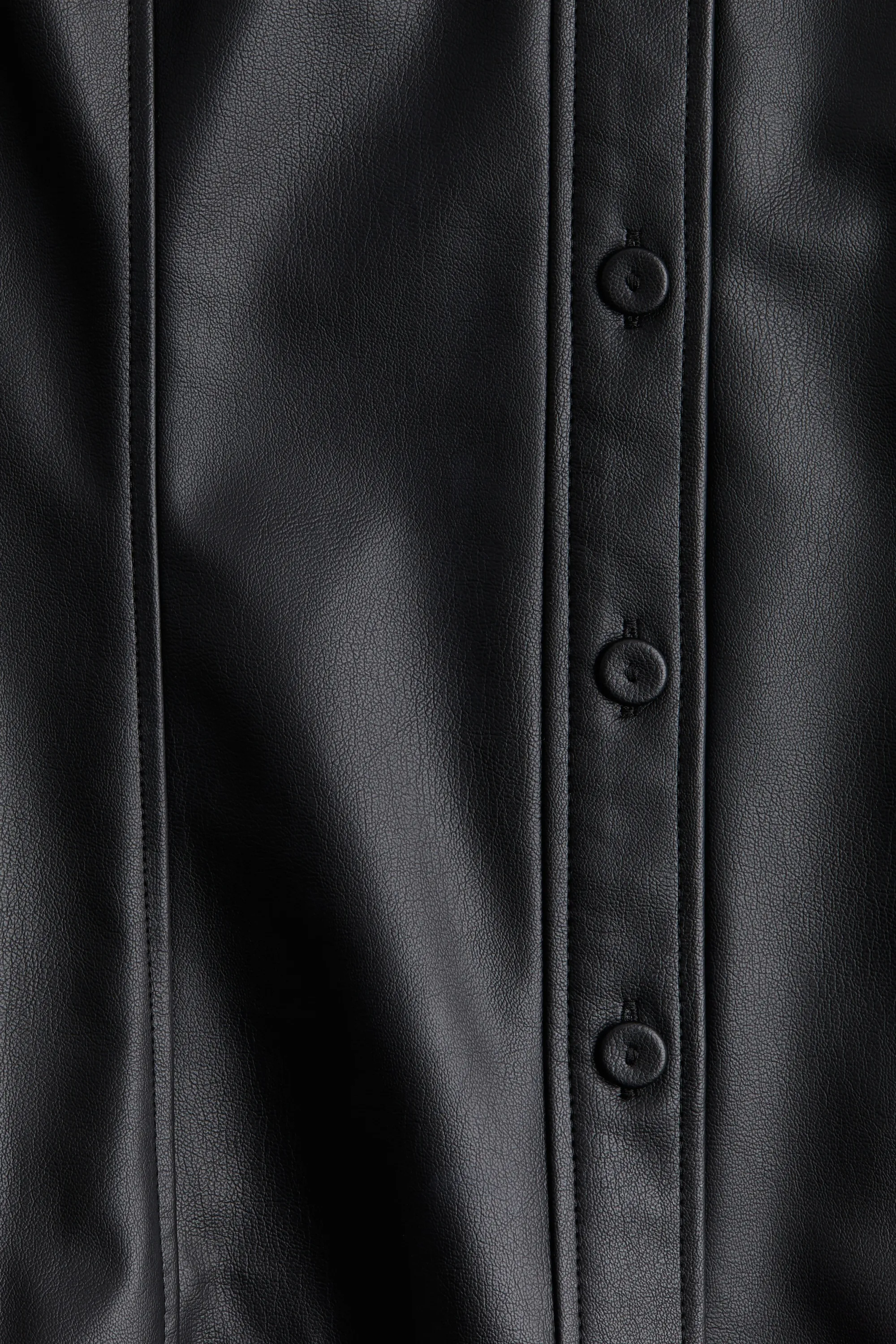 Chemise en tissu enduit - Noir