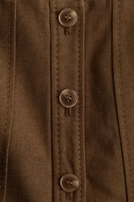 Gilet sans manches ajusté - Marron — photo 3