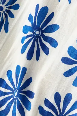 Robe sans manches avec dos ouvert - Blanc/fleuri — photo 3