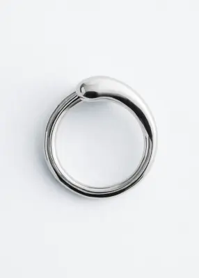 Bague sculpturale - Argenté — photo 2